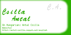 csilla antal business card